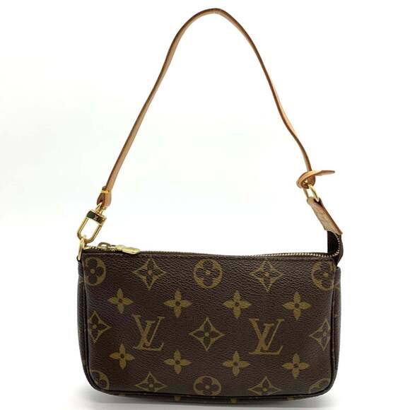 LOUIS VUITTON Authentic Brown Monogram Canvas Pochette Pouch - Picture 4 of 9